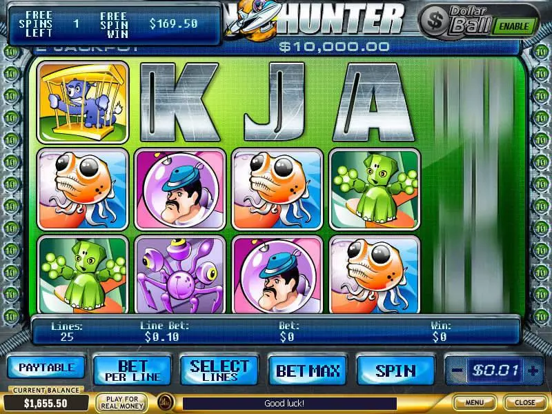 Alien Hunter PlayTech Progressive Jackpot Slot