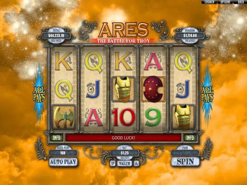 Ares: The Battle for Troy RTG Progressive Jackpot Slot