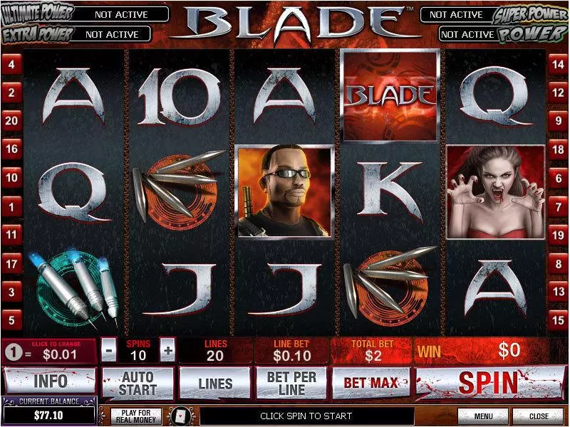 Blade PlayTech Progressive Jackpot Slot