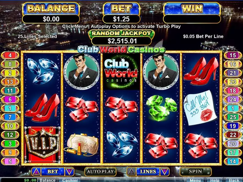 Club World Casinos! RTG Progressive Jackpot Slot