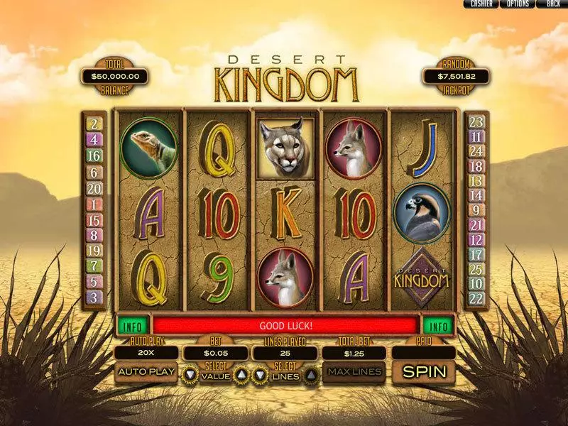 Desert Kingdom RTG Progressive Jackpot Slot