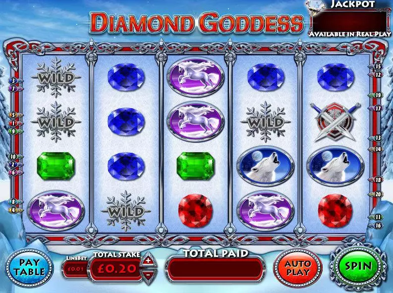 Diamond Goddess Inspired Progressive Jackpot Slot