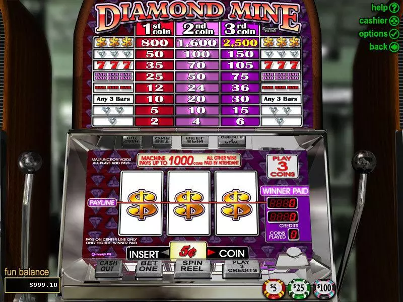 Diamond Mine RTG Progressive Jackpot Slot