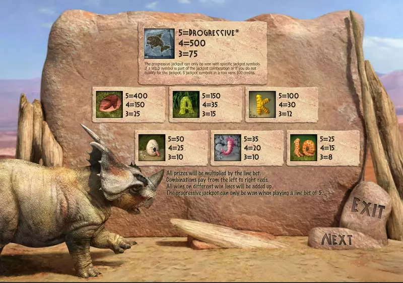 Dino's Rhino Sheriff Gaming Progressive Jackpot Slot