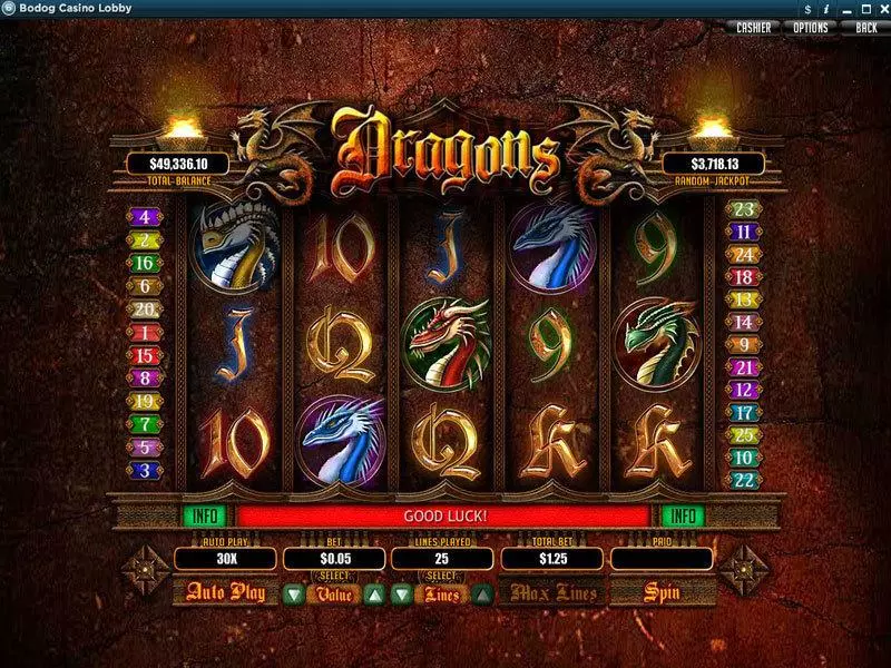 Dragons RTG Progressive Jackpot Slot