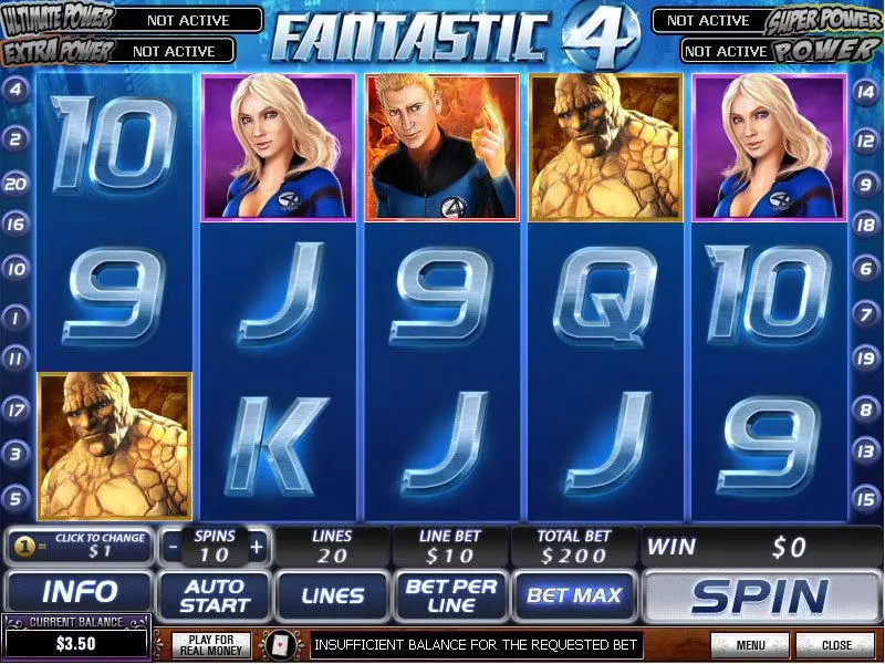 Fantastic Four PlayTech Progressive Jackpot Slot