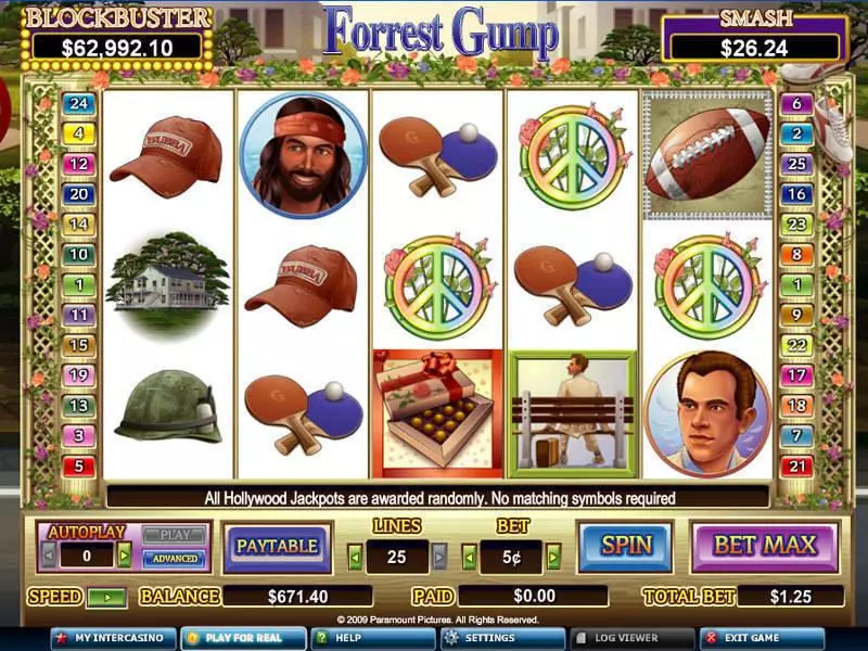 Forrest Gump CryptoLogic Progressive Jackpot Slot