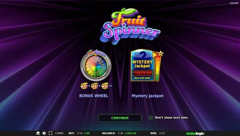 Fruit Spinner StakeLogic Progressive Jackpot Slot