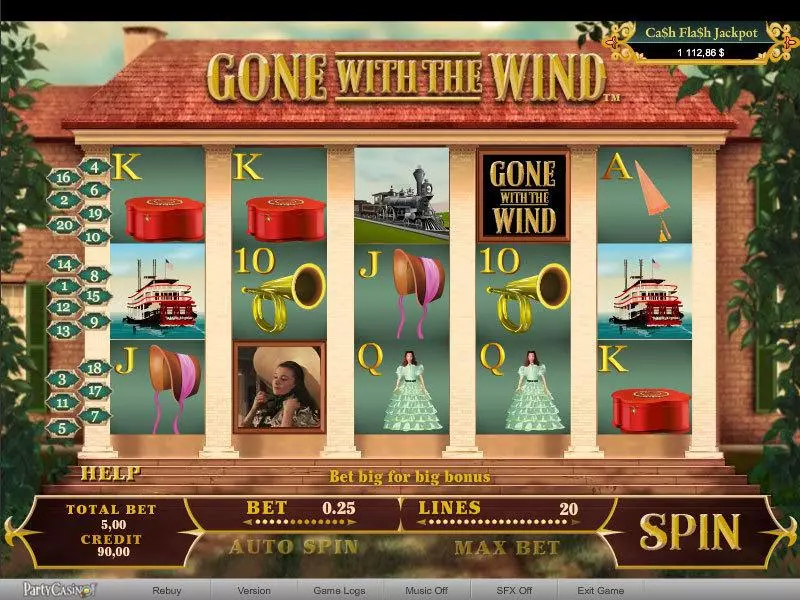 Gone With The Wind bwin.party Progressive Jackpot Slot
