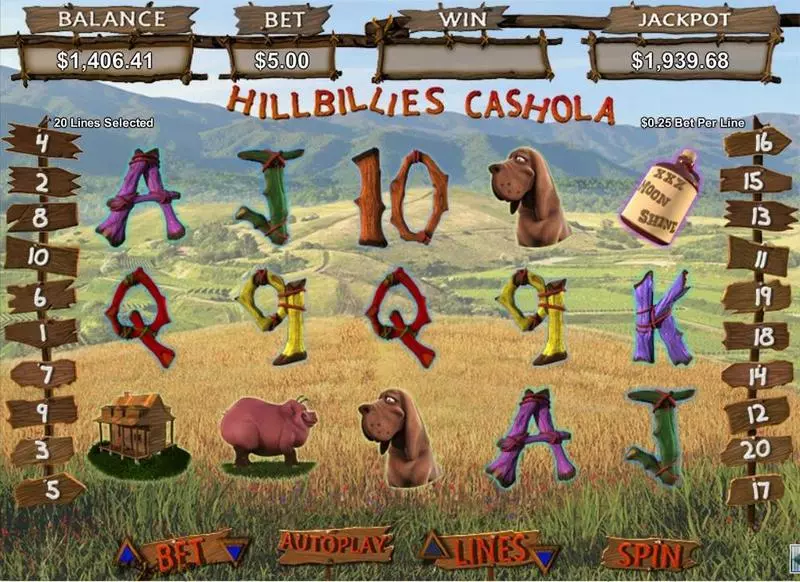 Hillbillies Cashhola RTG Progressive Jackpot Slot