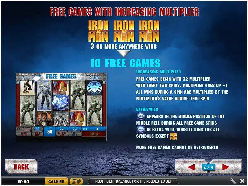 Iron Man 2 50 Line PlayTech Progressive Jackpot Slot