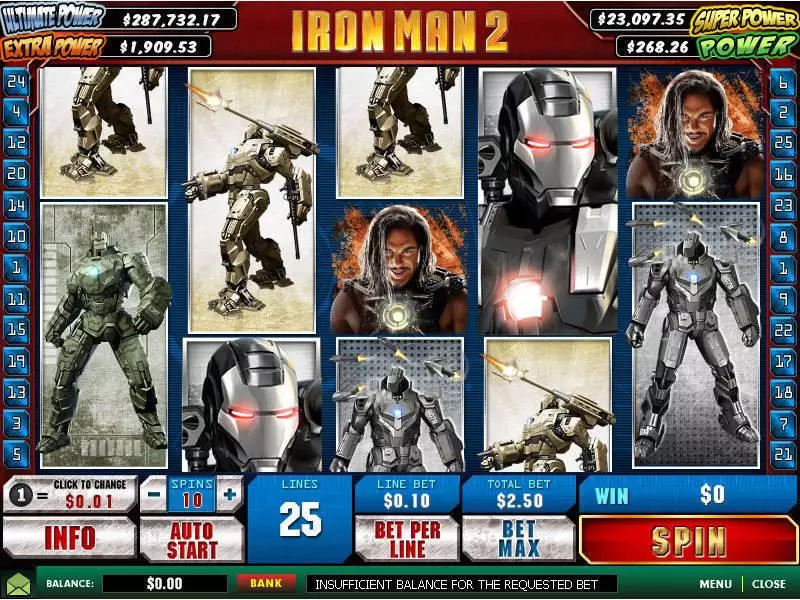 Iron Man 2 PlayTech Progressive Jackpot Slot
