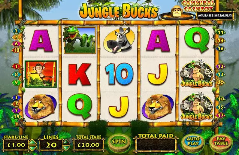 Jungle Bucks Inspired Progressive Jackpot Slot
