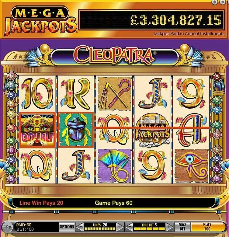 MegaJackpots Cleopatra IGT Progressive Jackpot Slot