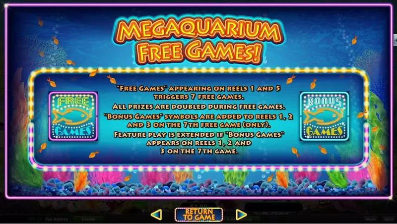 Megaquarium RTG Progressive Jackpot Slot