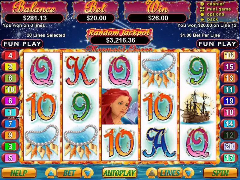 Mermaid Queen RTG Progressive Jackpot Slot