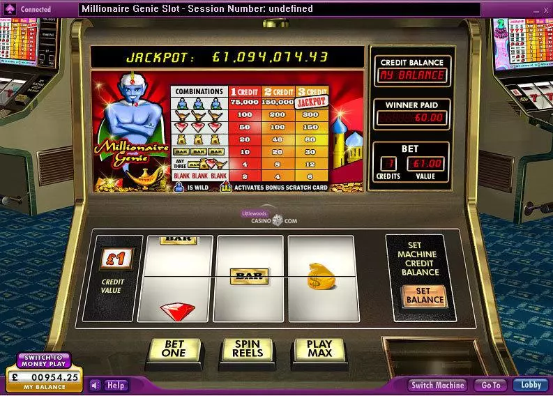 Millionaire Genie 888 Progressive Jackpot Slot