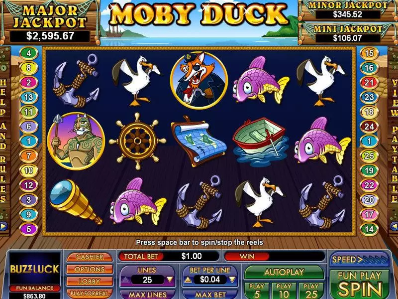 Moby Duck NuWorks Progressive Jackpot Slot