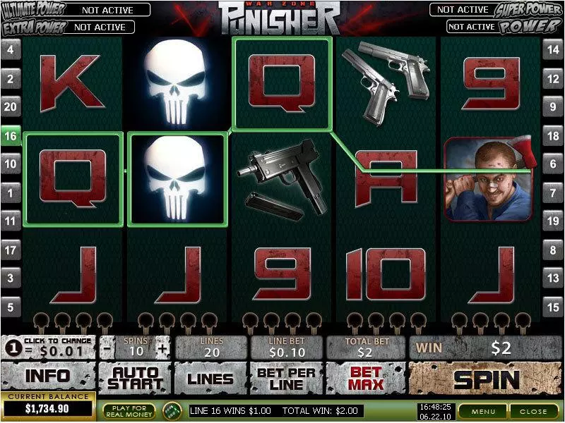 Punisher War Zone PlayTech Progressive Jackpot Slot