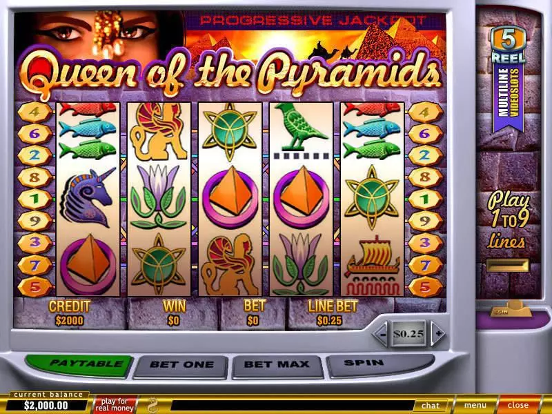Queen of Pyramids PlayTech Progressive Jackpot Slot