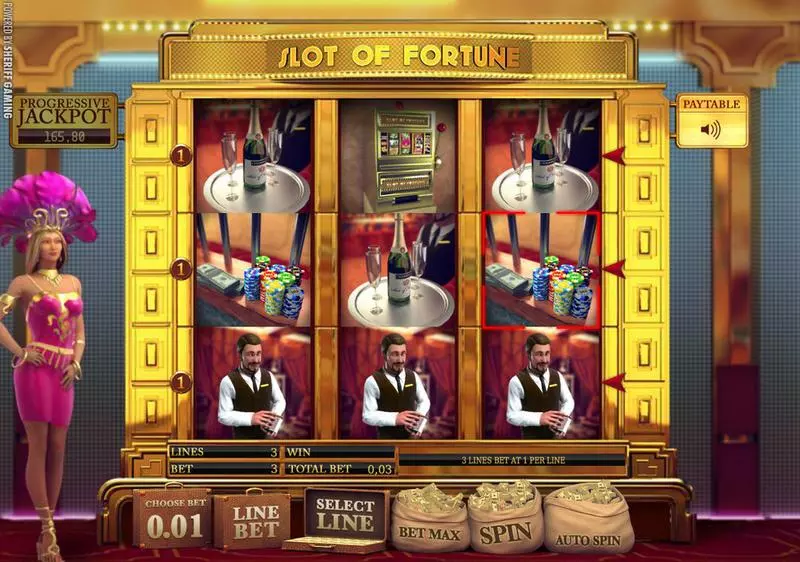Slot of Fortune Sheriff Gaming Progressive Jackpot Slot