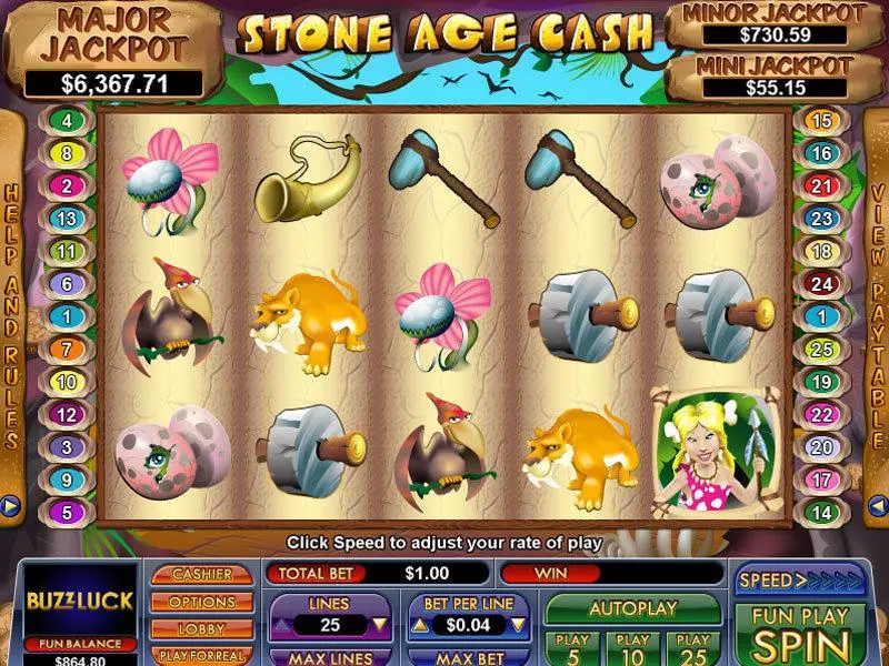 Stone Age Cash NuWorks Progressive Jackpot Slot