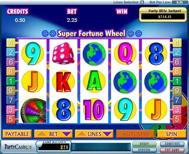 Super Fortune Wheel bwin.party Progressive Jackpot Slot