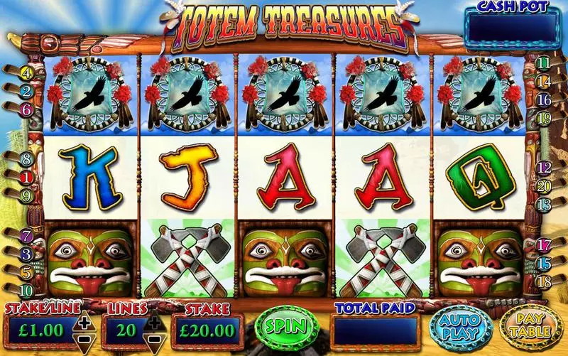 Totem Treasures Inspired Progressive Jackpot Slot