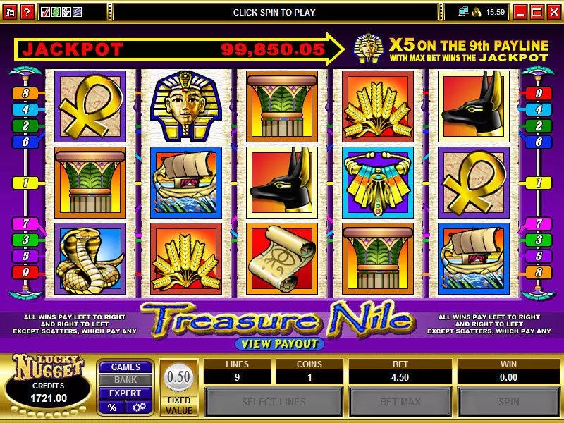 Treasure Nile Microgaming Progressive Jackpot Slot